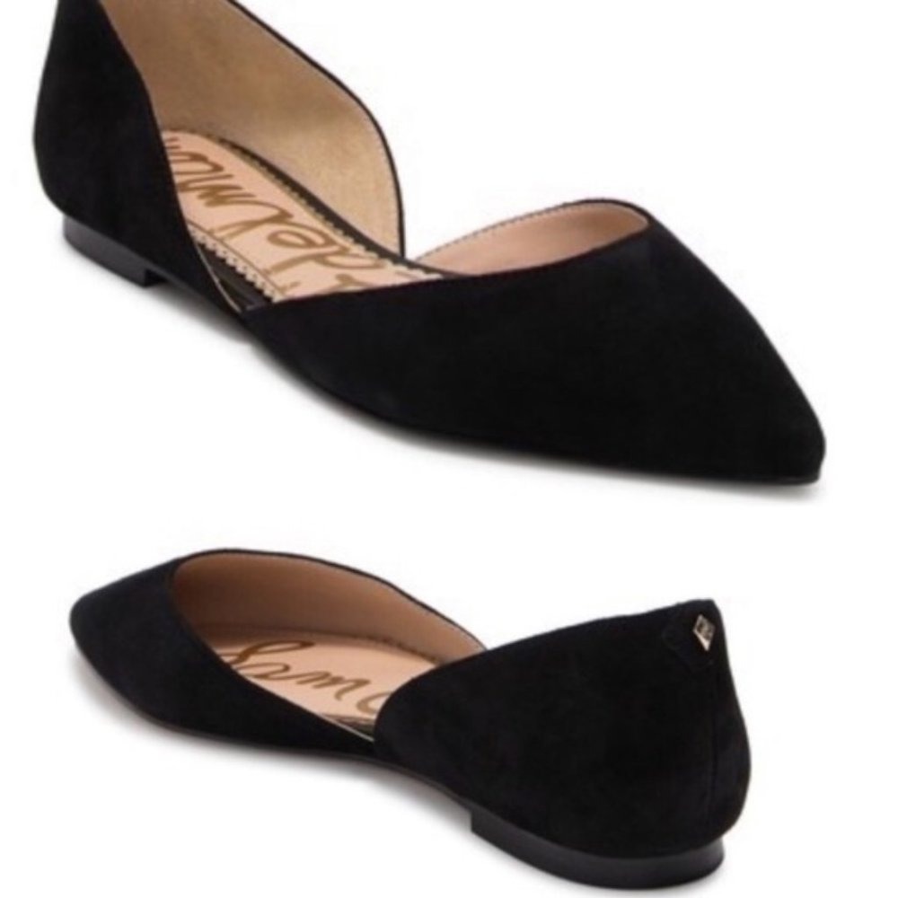 Sam Edelman Rodney D'orsay Women's Flats Black Suede Pointed Toe Flats I Sz 8.5